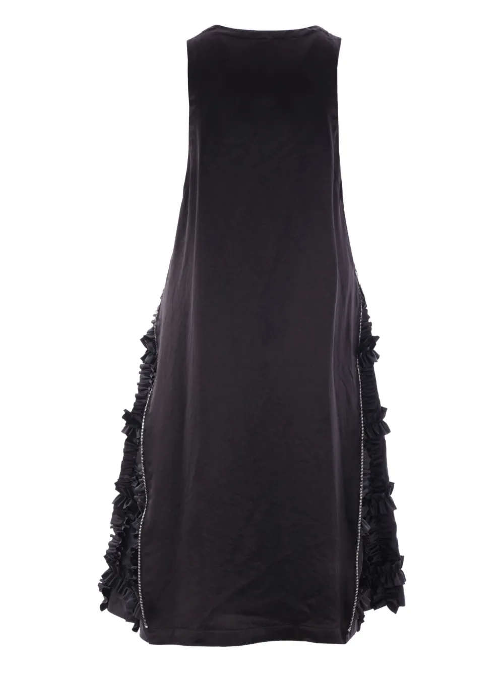 Black Comme Des Garçons Midi-jurk met franje Zwart