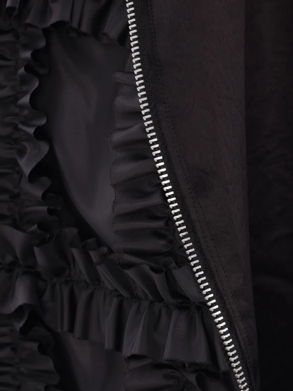 Black Comme Des Garçons Midi-jurk met franje Zwart