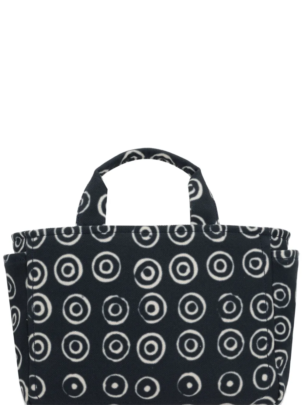 10 CORSO COMO Canvas shopper met cirkelprint Zwart