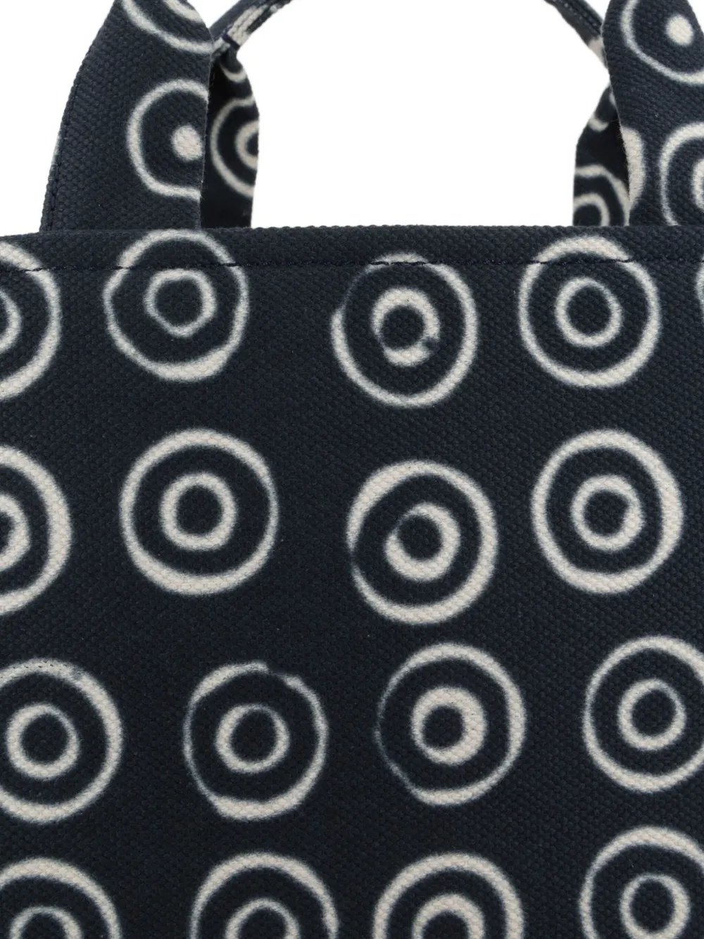 10 CORSO COMO Canvas shopper met cirkelprint Zwart