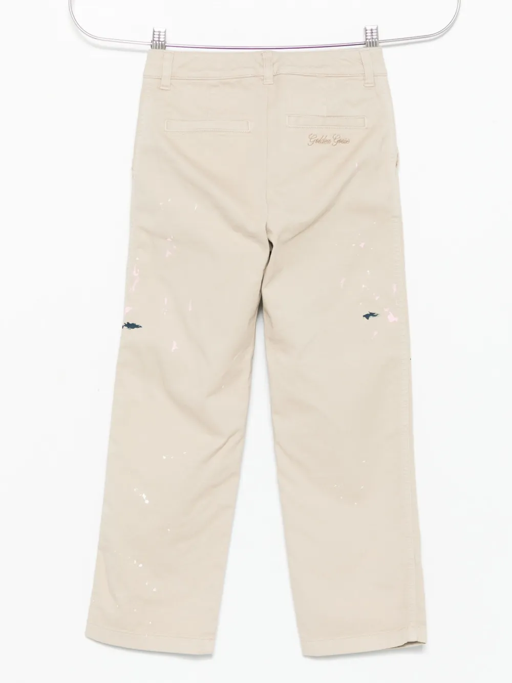 Golden Goose Kids paint-splatter trousers Beige