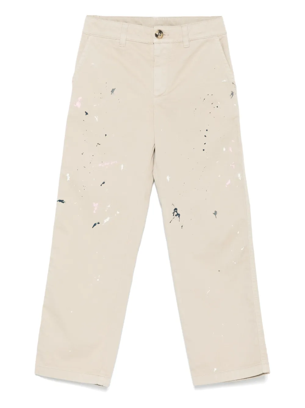 Golden Goose Kids paint-splatter trousers Beige