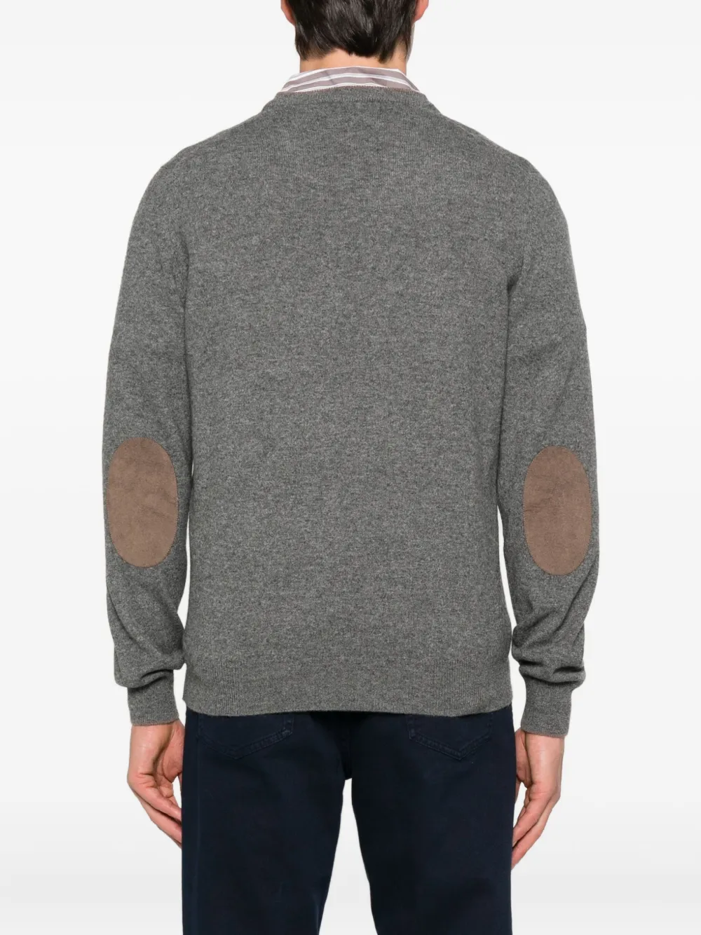 Gran Sasso V-neck Sweater In Gray