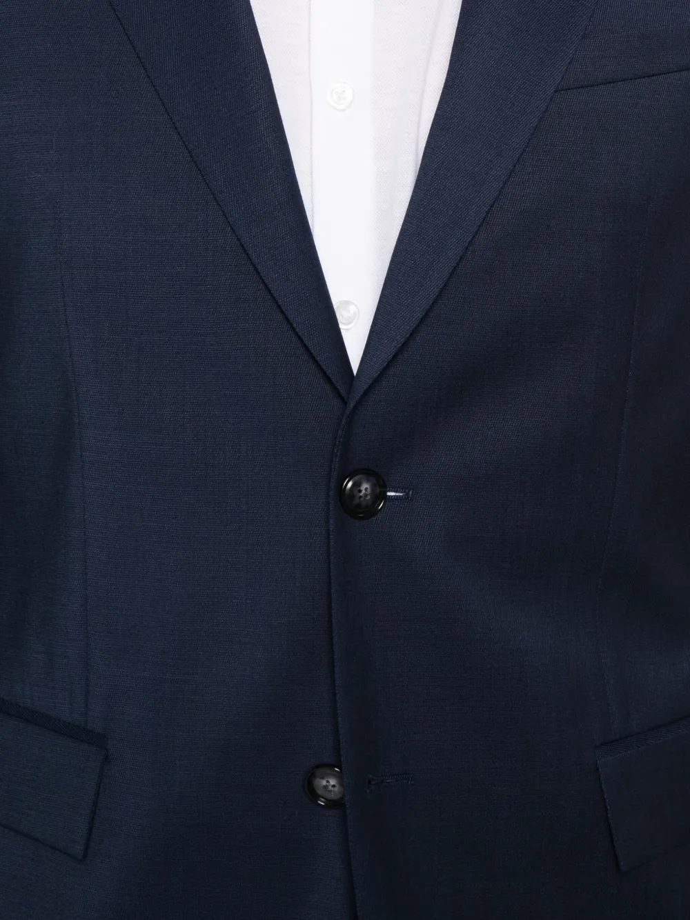 BOSS two-button wool suit Blauw