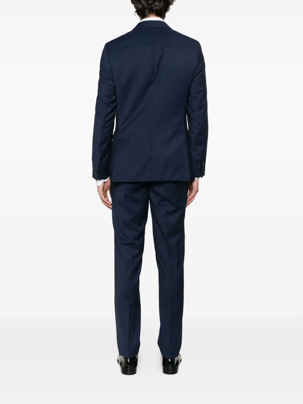 BOSS two-button wool suit Blauw