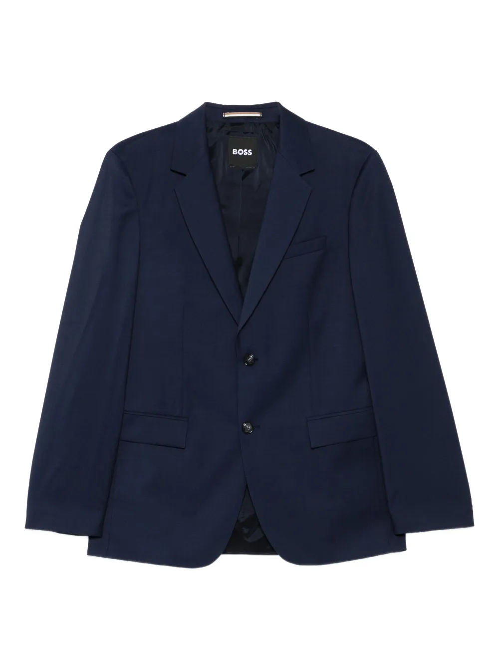 BOSS two-button wool suit Blauw
