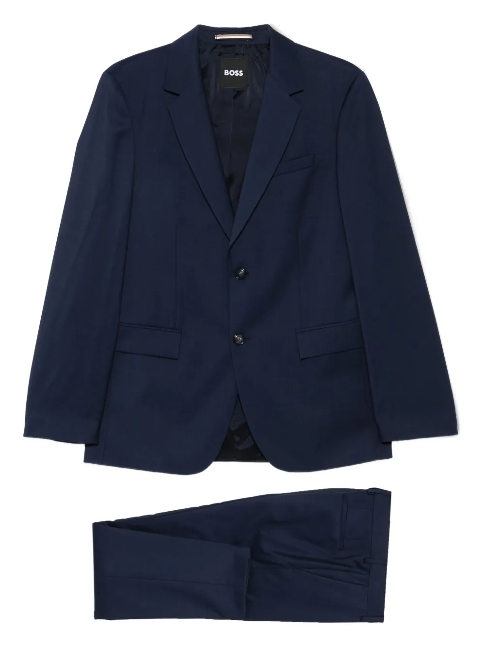 BOSS two-button wool suit Blauw