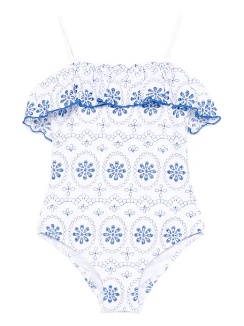 MC2 Saint Barth Kids traje de baño bordado con volantes