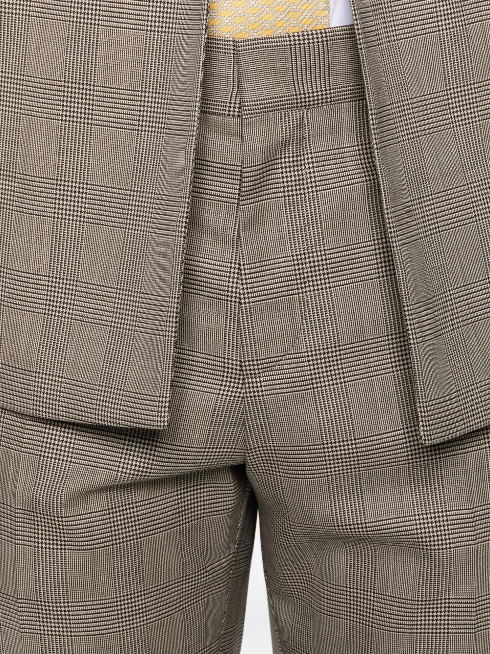 BOSS Geruit pak Beige