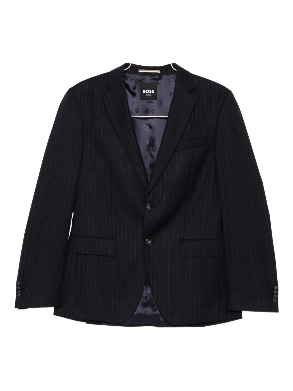 BOSS pinstripe wool suit - Blu