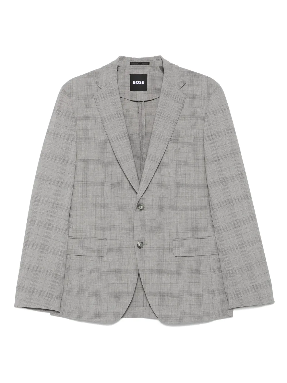 BOSS checked suit Grijs