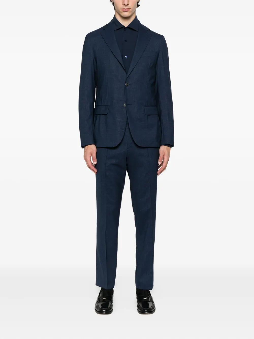 BOSS Pak met pied-de-poule print Blauw
