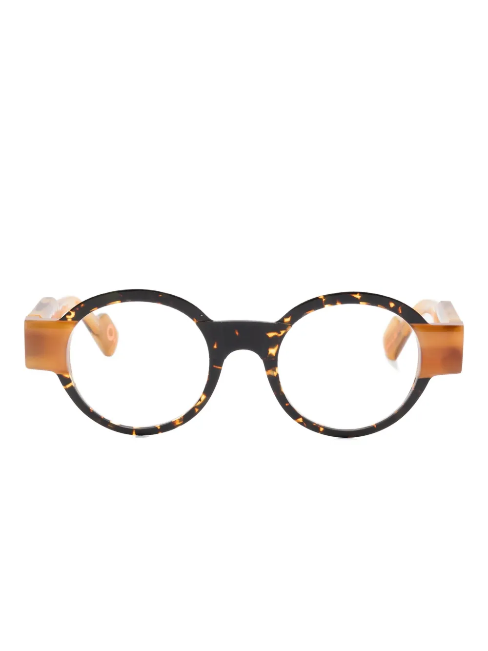 Etnia Barcelona tortoiseshell round-frame glasses Bruin