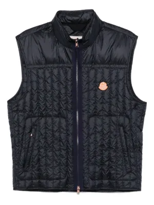 Moncler Barthe キルティングベスト | ブルー | FARFETCH JP