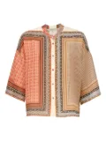 Antonelli Cloe patterned short-sleeve shirt - Neutrals
