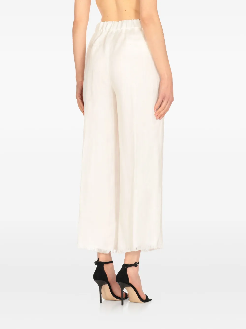 Antonelli Torres broek met franje afwerking Wit