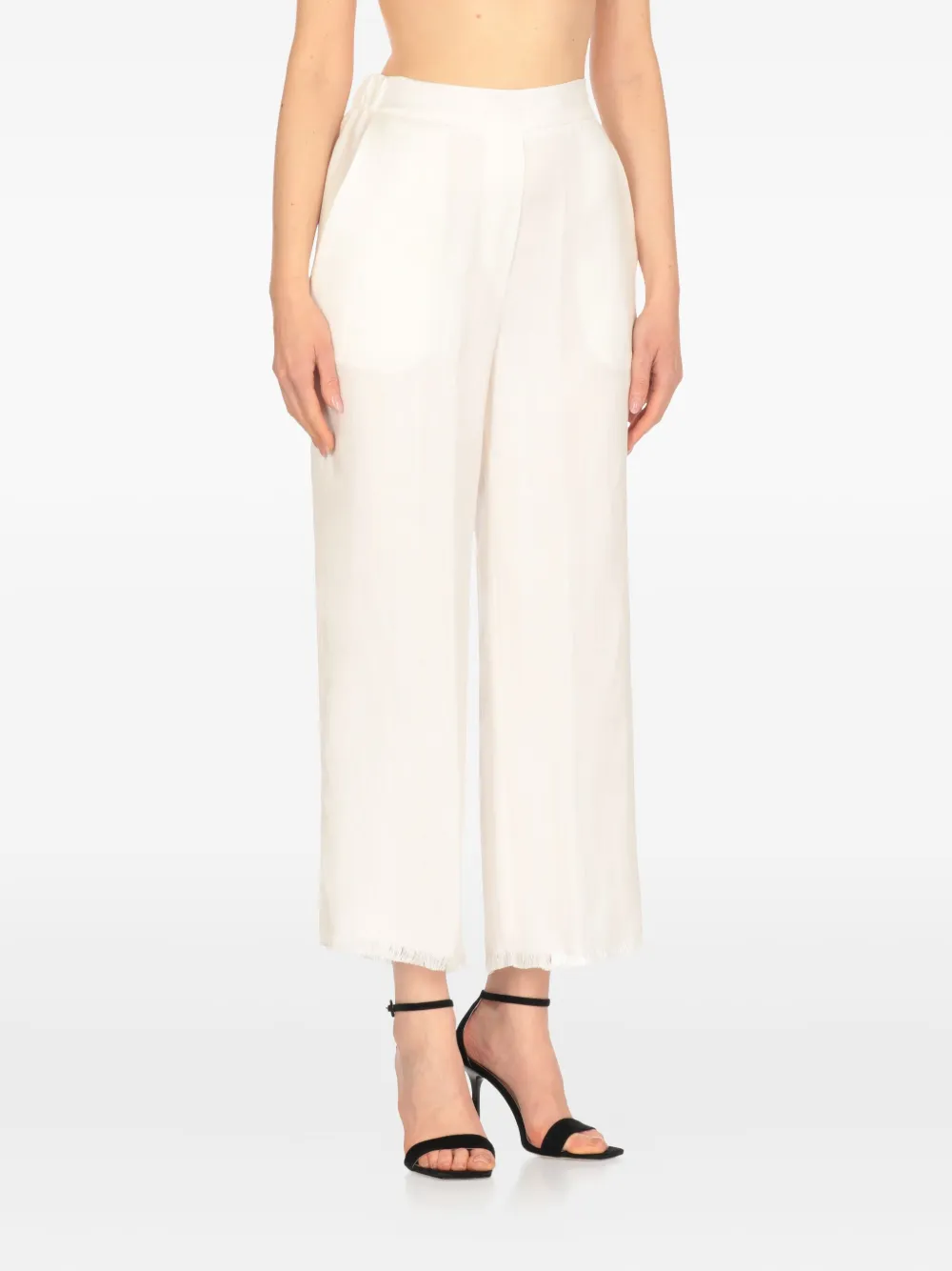 Antonelli Torres broek met franje afwerking Wit