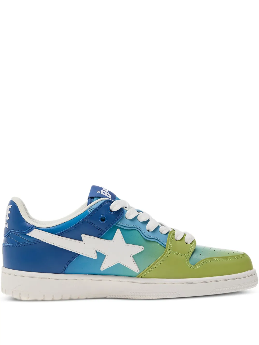 A BATHING APE star-embellished ombre sneakers Blue