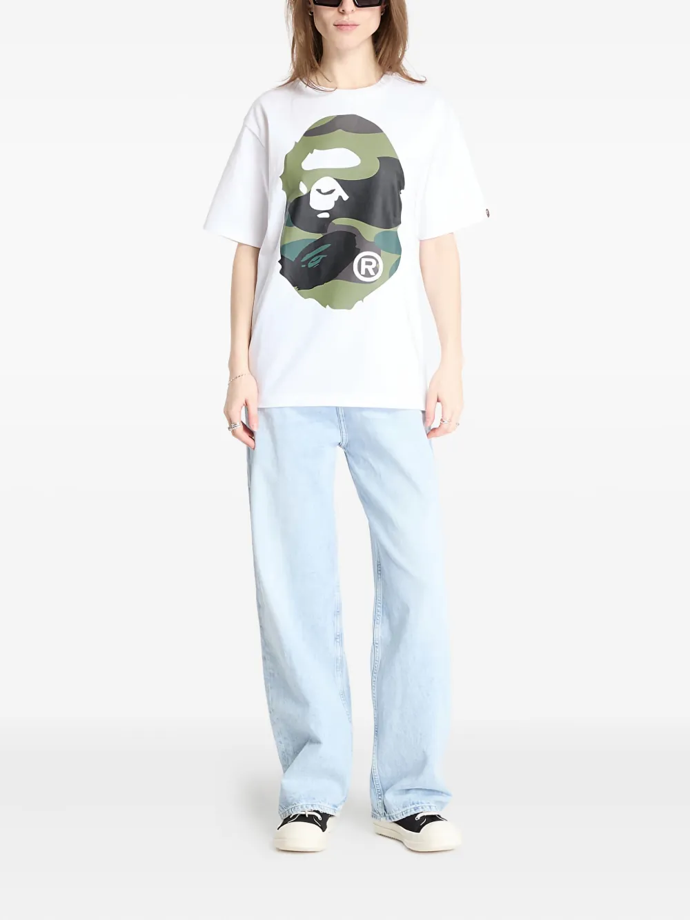 A BATHING APE Head T-shirt Wit