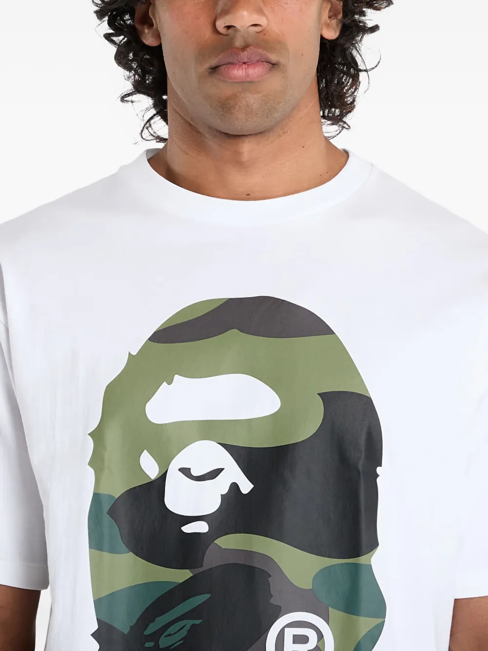 A BATHING APE Head T-shirt Wit