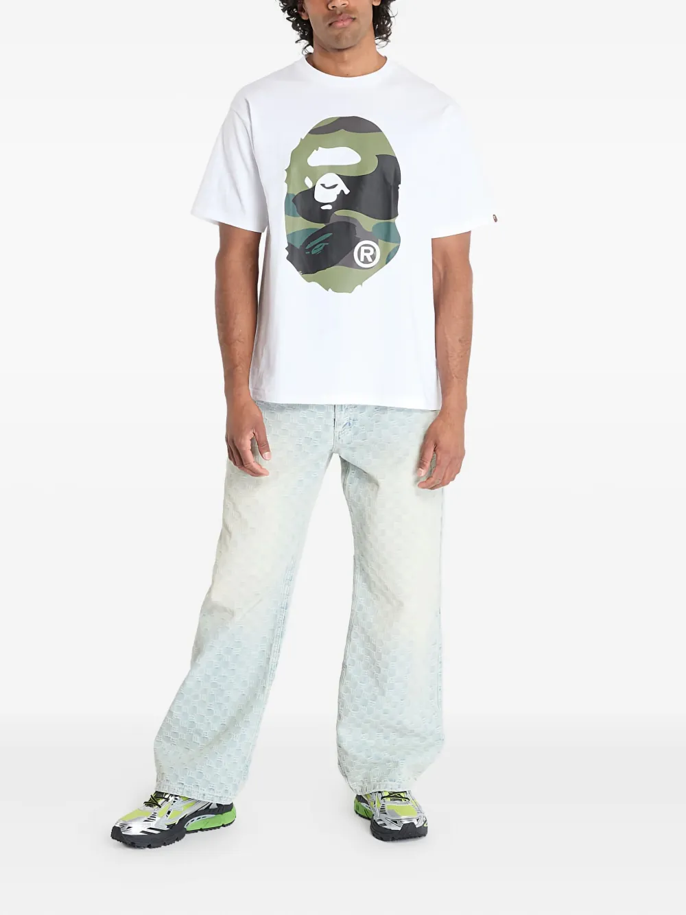 A BATHING APE Head T-shirt Wit