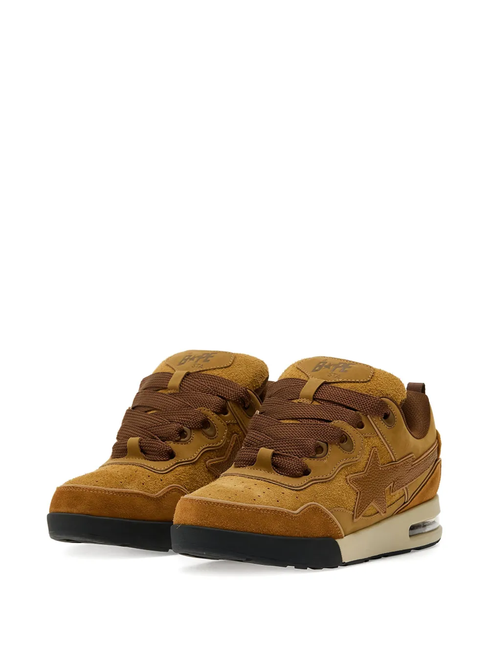 A BATHING APE Sta #1 suede trainers Brown