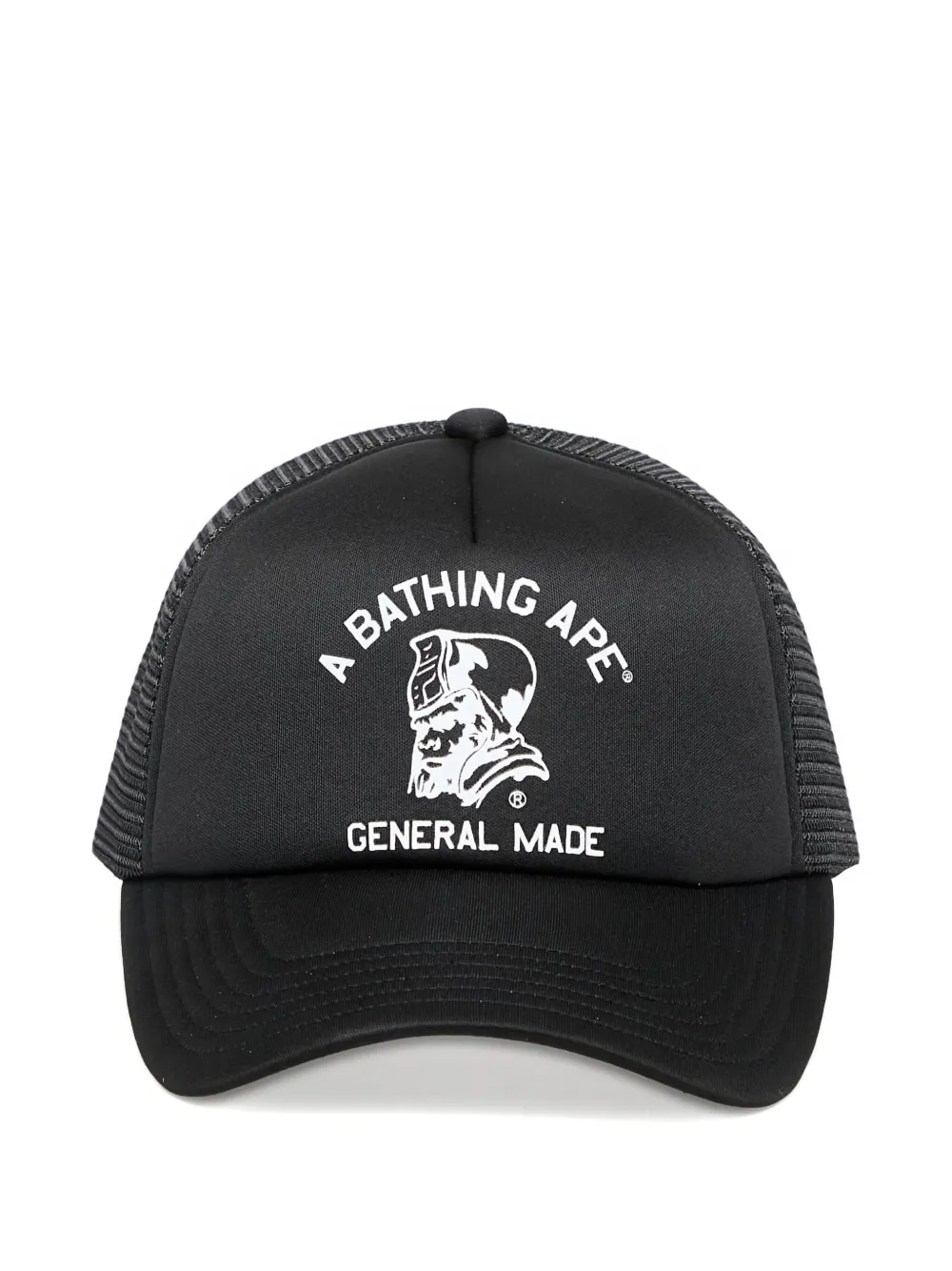 A BATHING APE Mesh hoed met logo Zwart