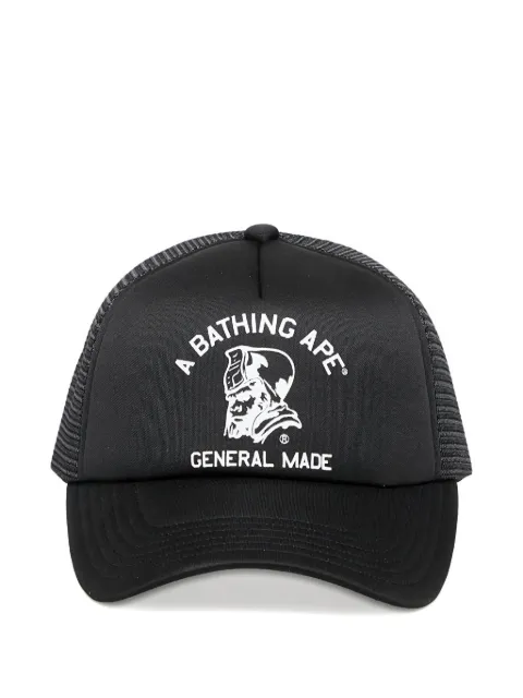 A BATHING APE® logo mesh hat