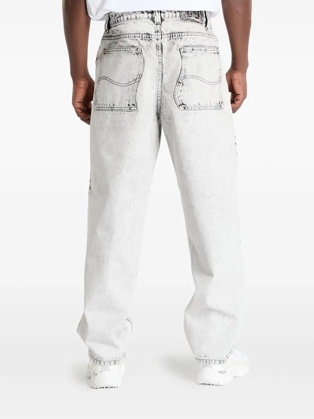 dime Jeans met wijde pijpen Wit