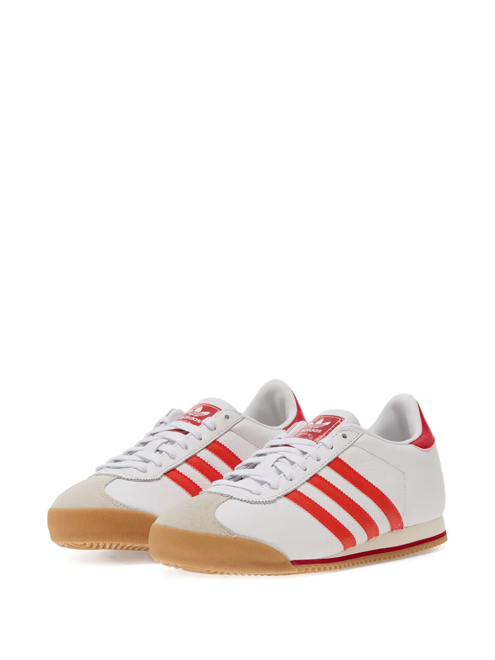 adidas K74 three-stripes leather sneakers White