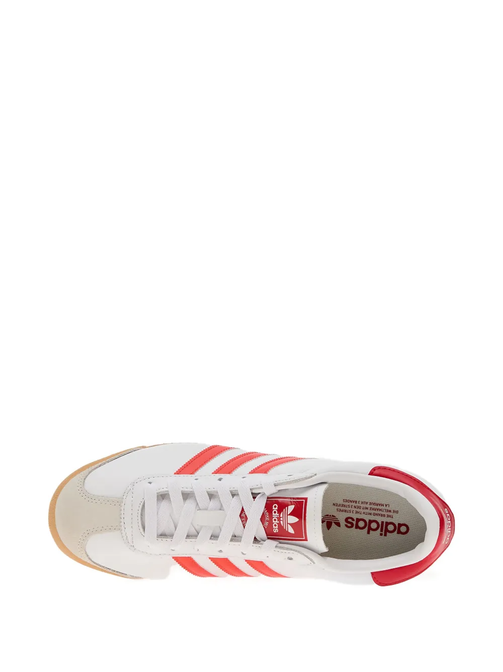 adidas K74 three-stripes leather sneakers White