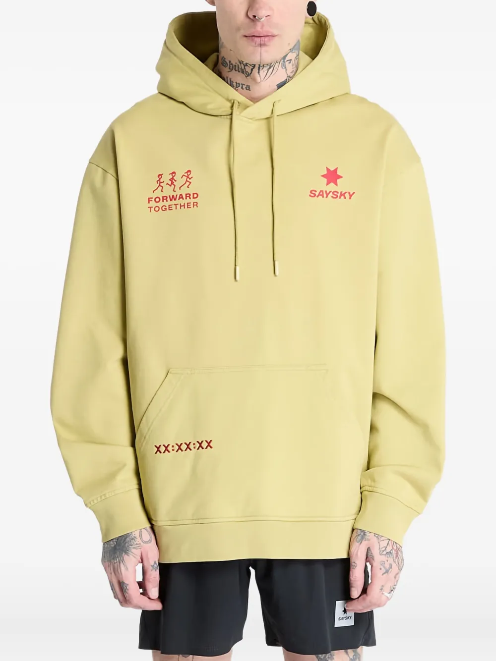 SAYSKY embroidered hoodie | Green | Image 1