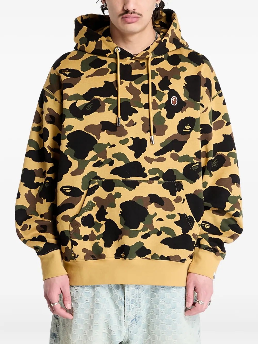 A Bathing Ape Camo Jacquard One Point Hoodie