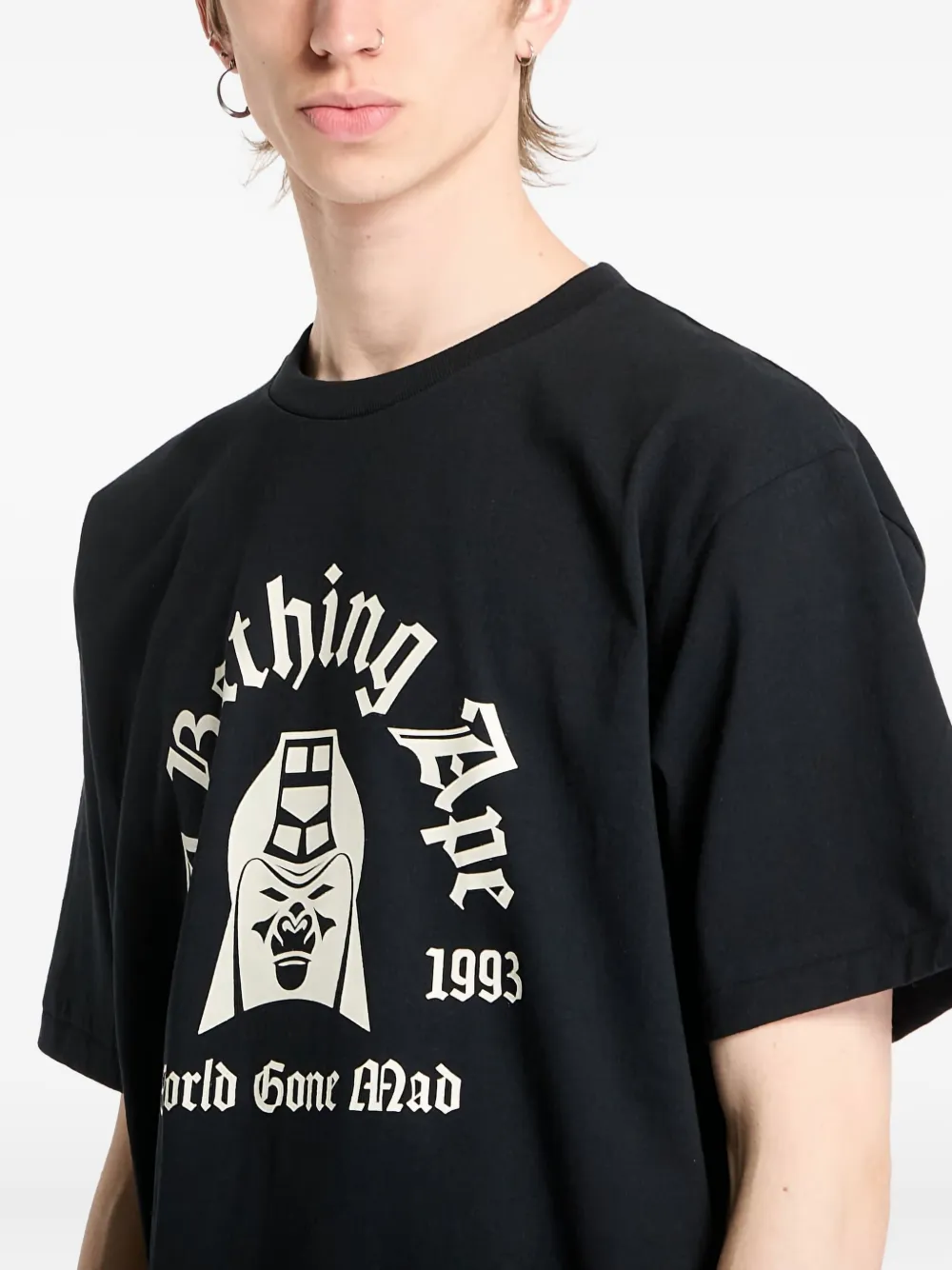 A BATHING APE Mad General T-shirt met grafische print Zwart