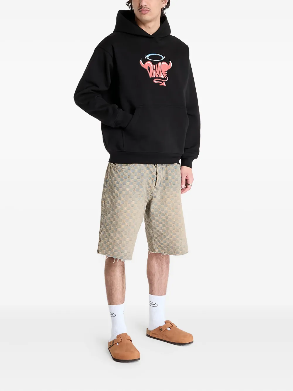 dime logo-embroidered hoodie | Hoodies | Image 2