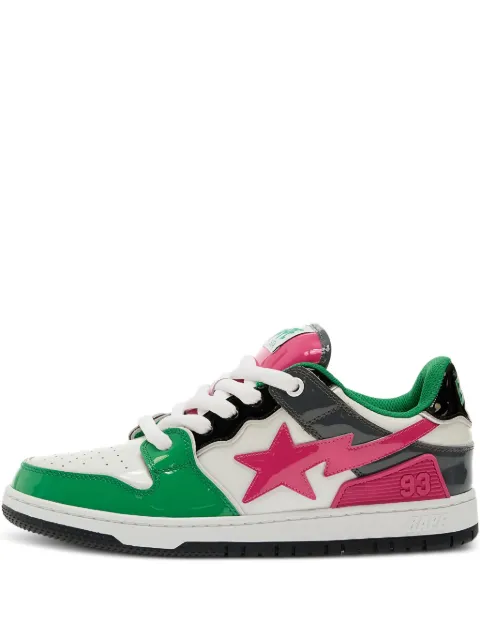 A BATHING APE® star-patch leather trainers
