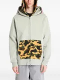 A BATHING APE® camo-panel shark-print hoodie - Green