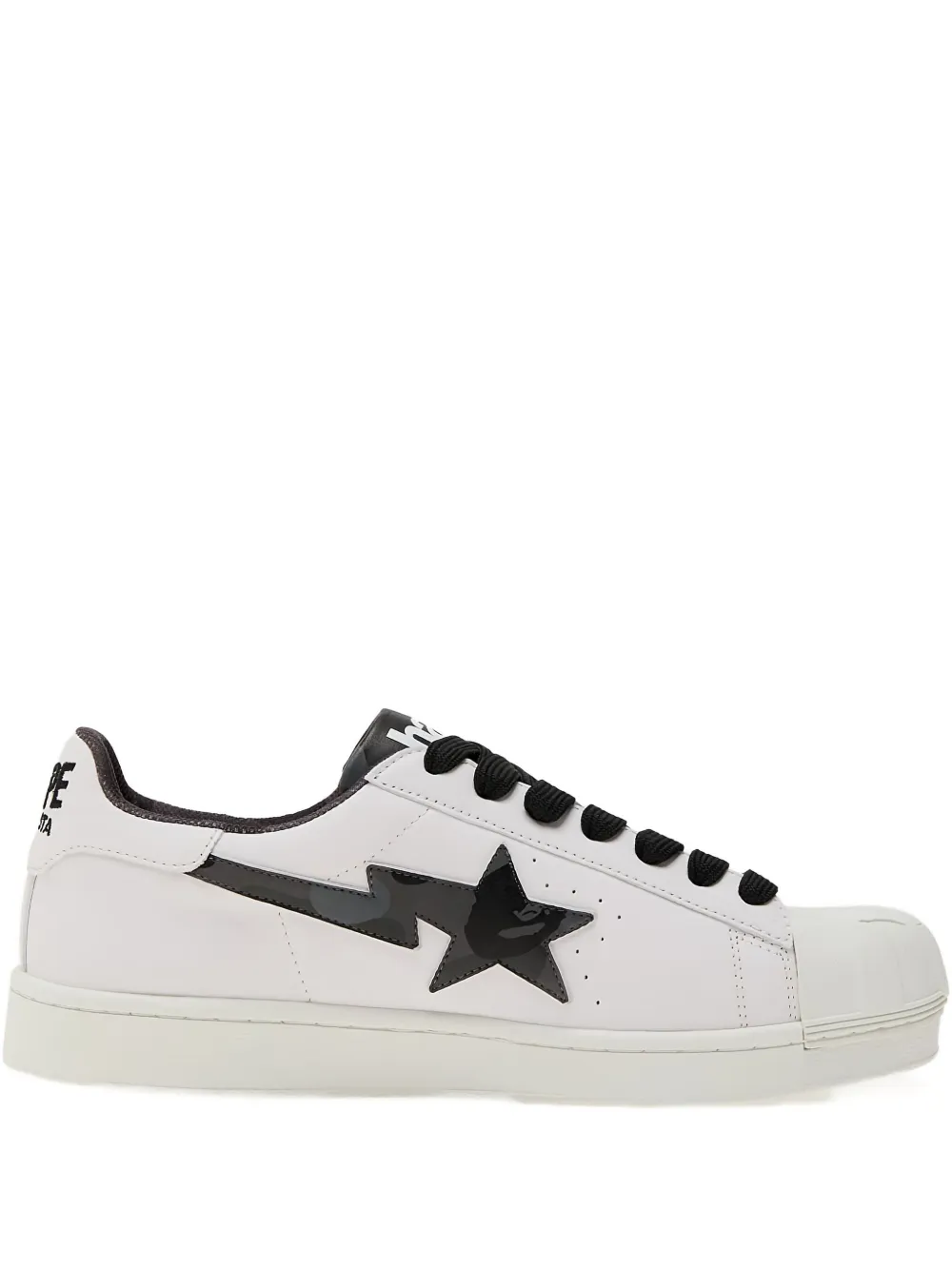 A BATHING APE star-lightning sneakers White