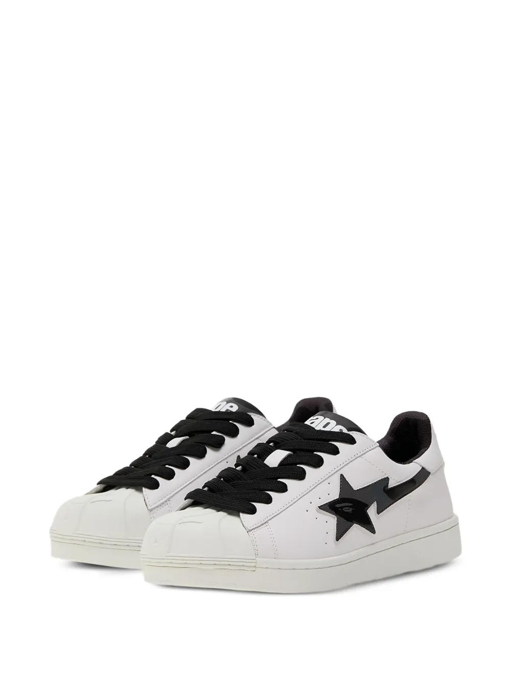 A BATHING APE star-lightning sneakers White