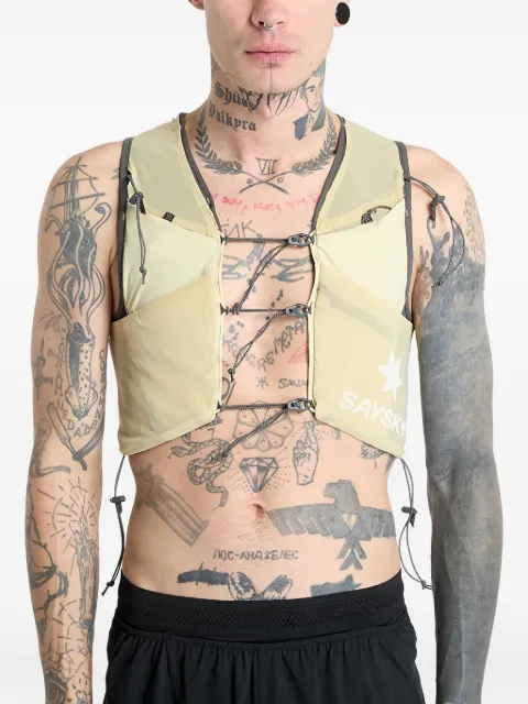 SAYSKY star-print lace-up vest