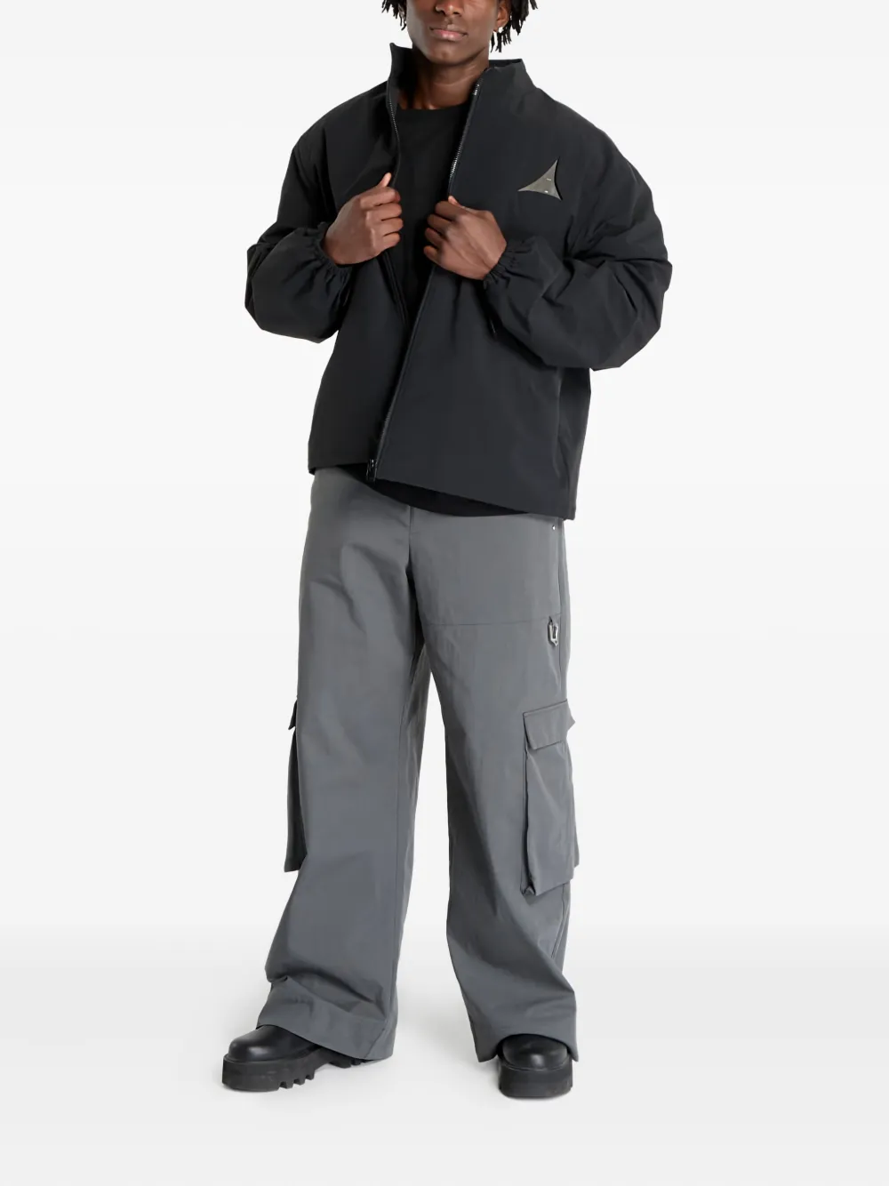 HELIOT EMIL Cargo broek met elastische taille Grijs