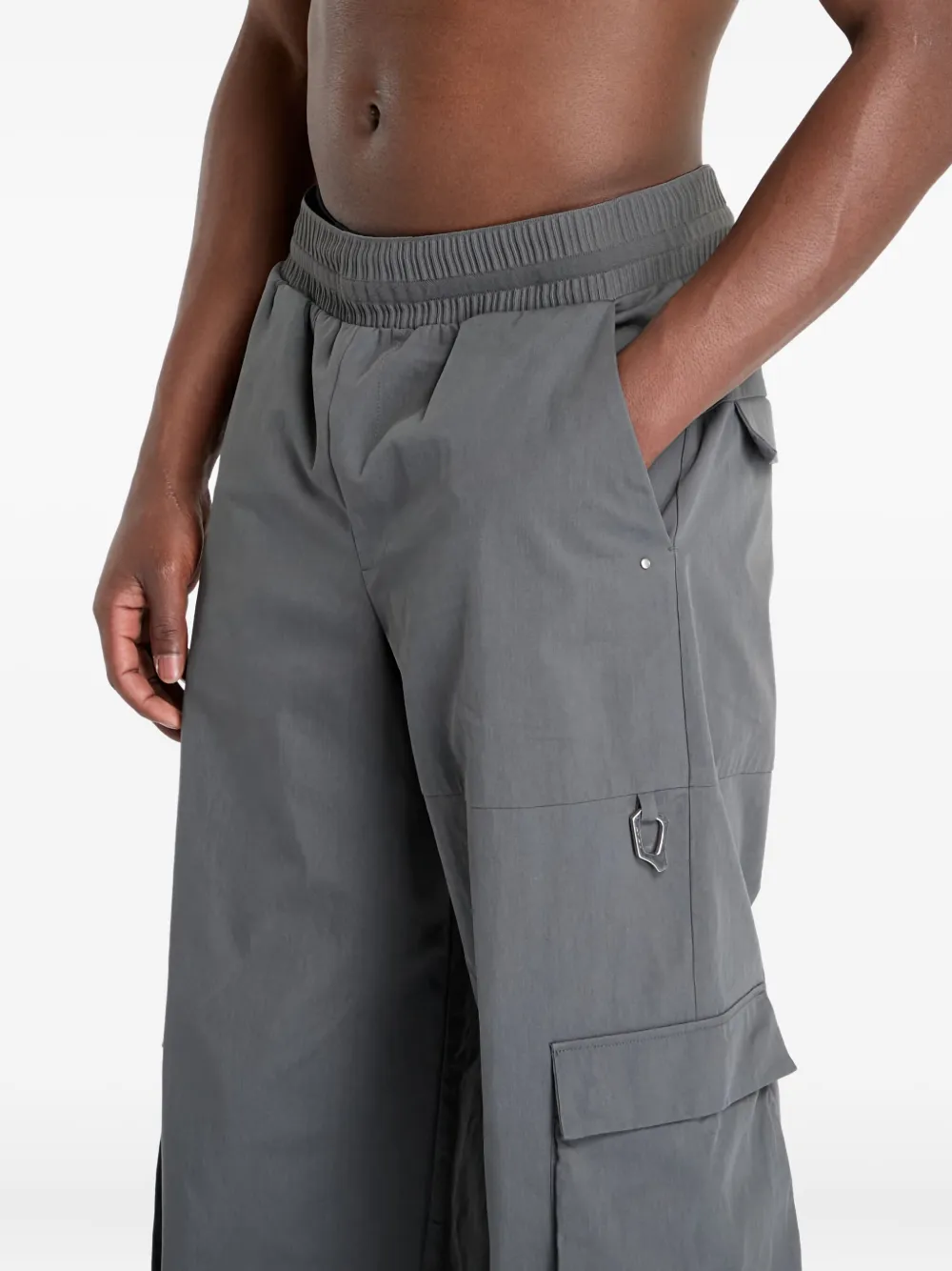 HELIOT EMIL Cargo broek met elastische taille Grijs