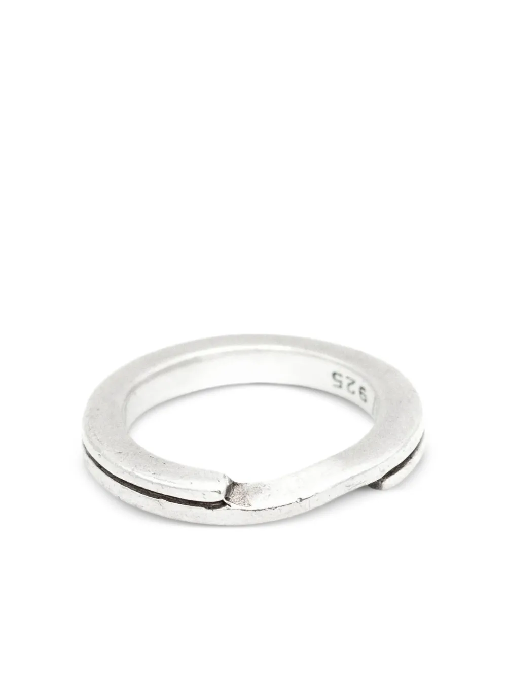 Martine Ali bague à design structuré | argent | Image 1