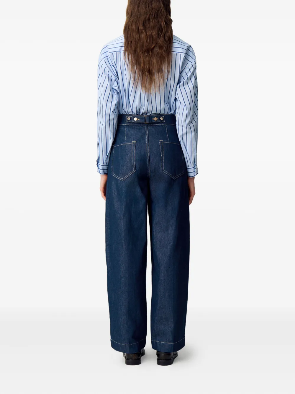 Claudie Pierlot Jeans met wijde pijpen Blauw