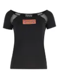 Versace Jeans Couture mesh-panel cotton t-shirt - Black