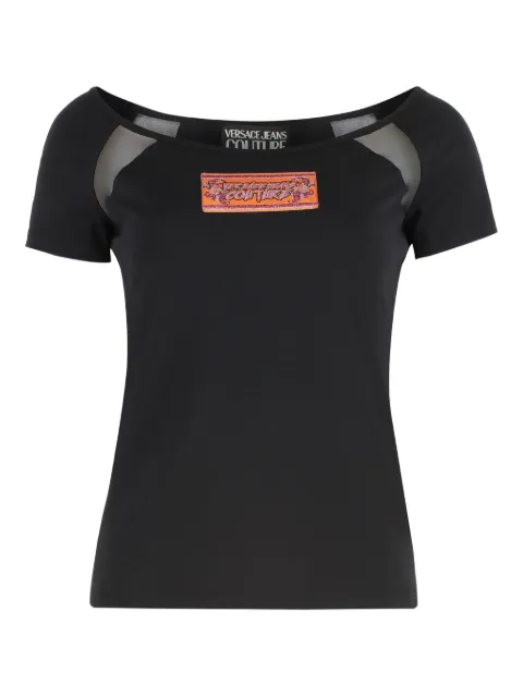Versace Jeans Couture mesh-panel cotton t-shirt
