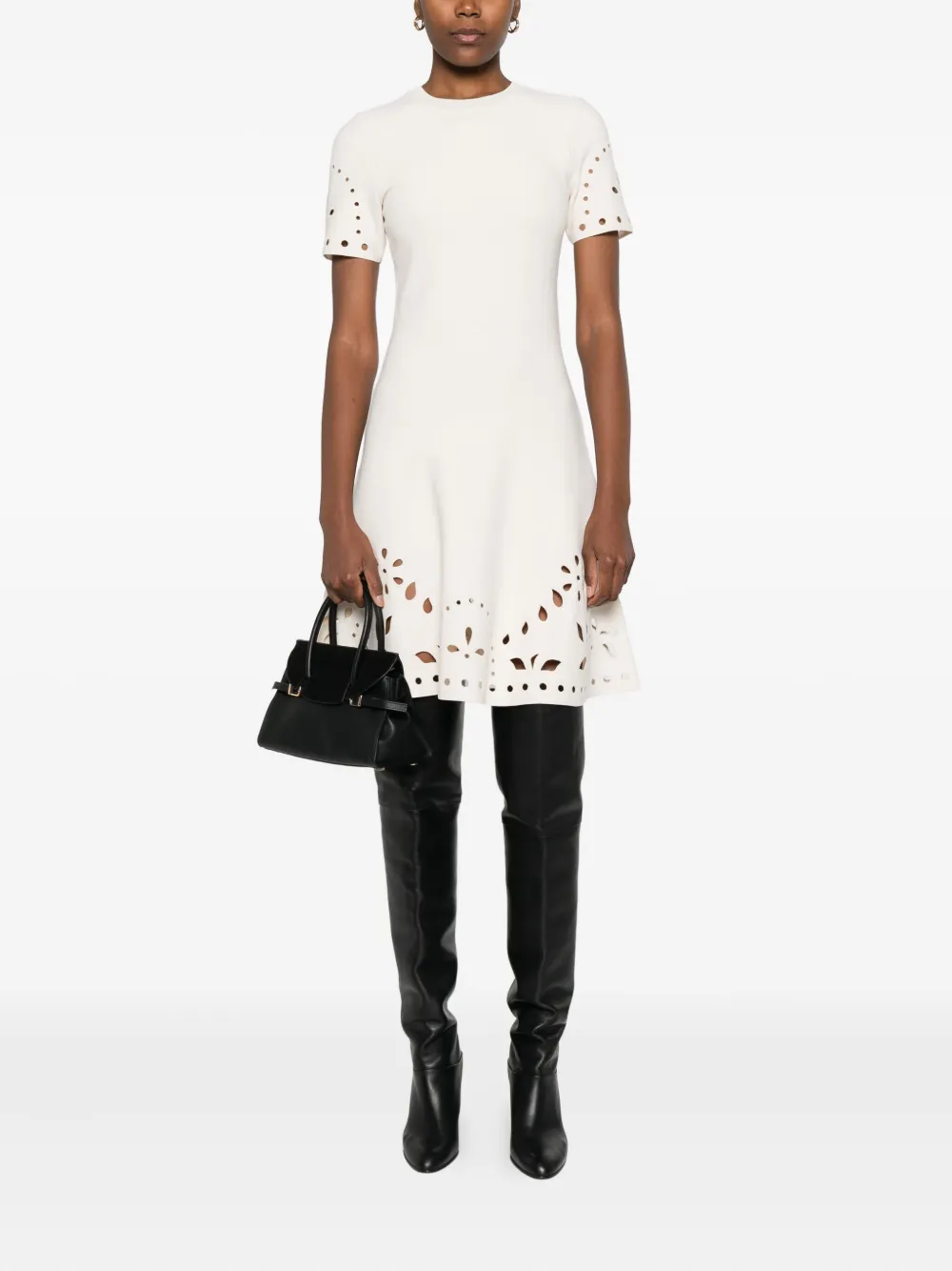 Ulla Johnson laser-cut mini dress - Wit