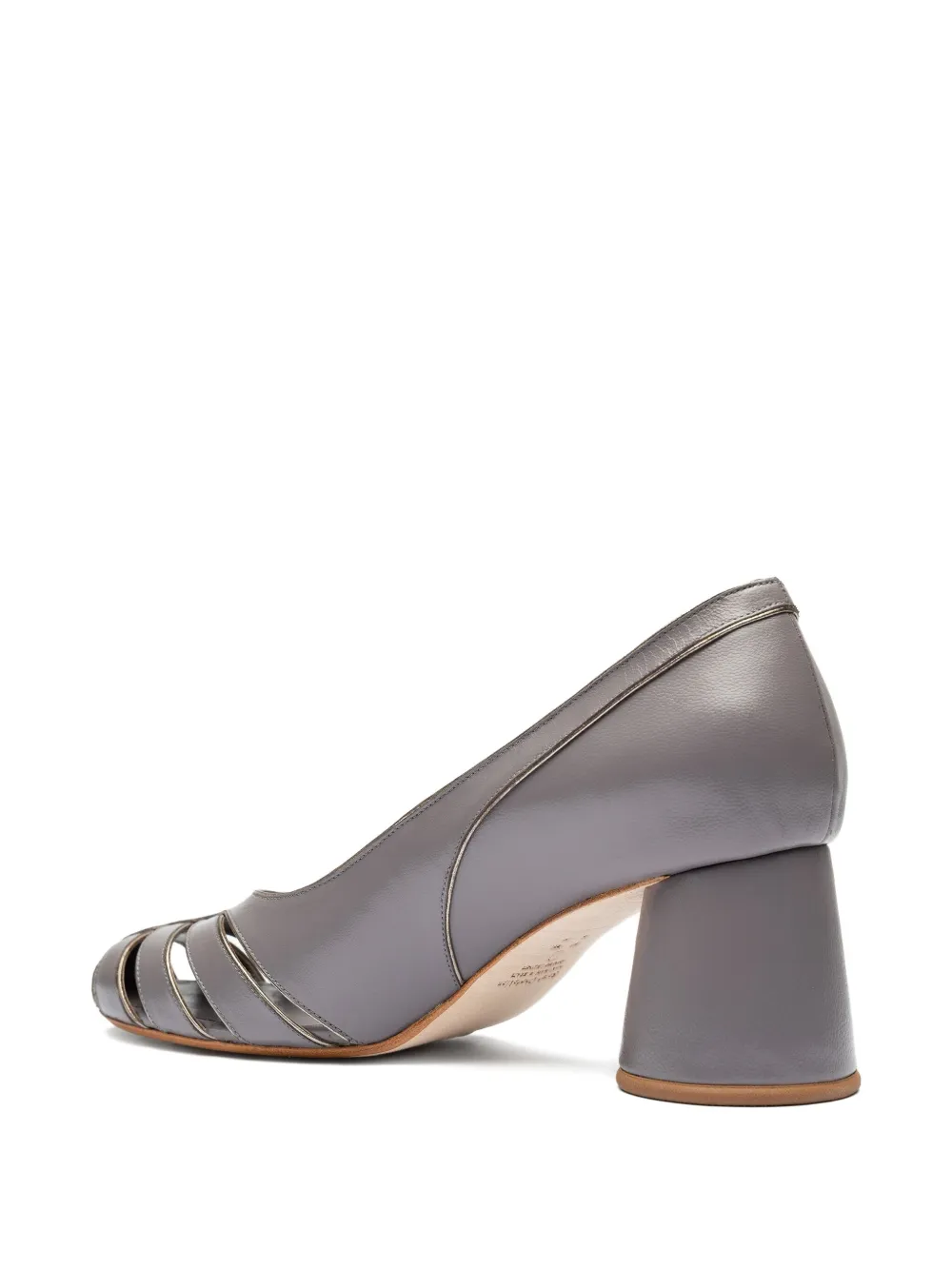 Sarah Chofakian 50mm cone-heel cutout pumps Paars