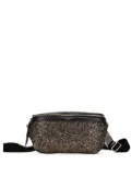 Saint Laurent Pre-Owned 2018 Metallic Lambskin Glitter belt bag - Black