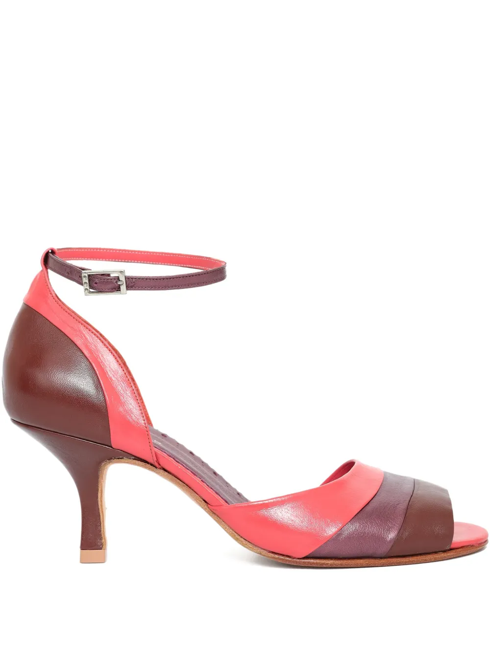 Sarah Chofakian 55mm Cartier leather ankle-strap sandals Pink